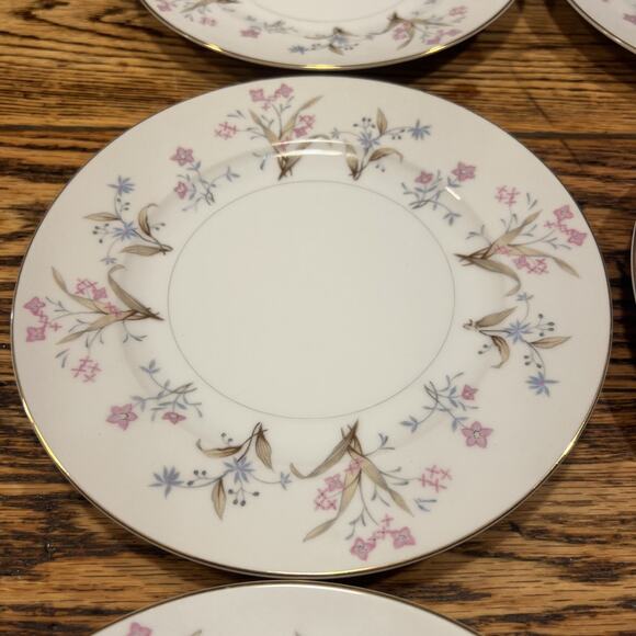 10 Vintage MEITO LUCILLE Salad Plates 1960s Japan Floral PRISTINE EXCELLENT Disc - Picture 10 of 15
